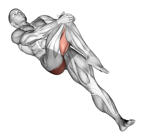 Lying Cross Over Knee Pull Up Stretch demonstration