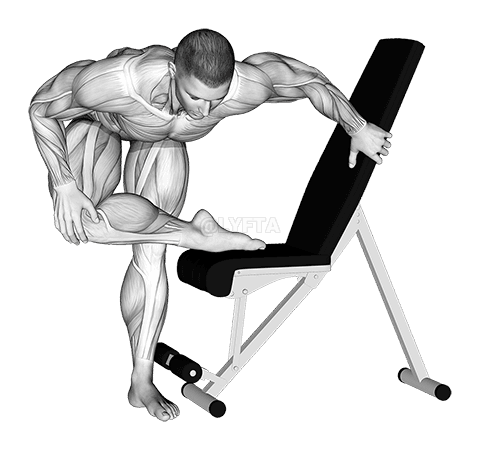 Standing Leg Tuck Hip Stretch demonstration