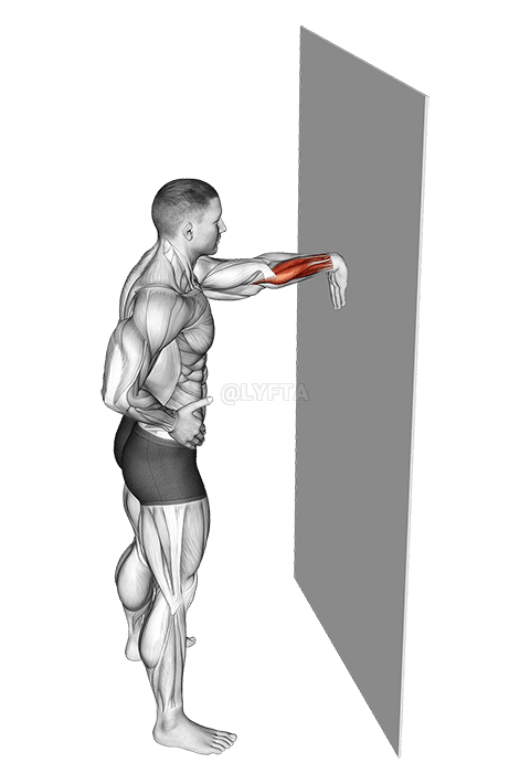 Wall Flexors Stretch demonstration