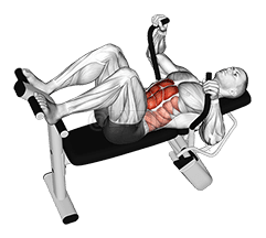 Lever Lying Crunch demonstration