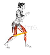 Thumbnail for the video of exercise: Resistance Band walk