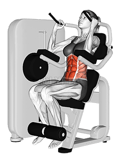 Lever Seated Crunch demonstration