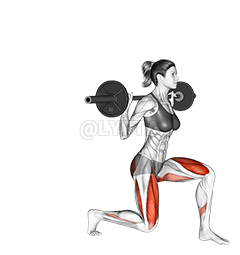 Barbell Lunge demonstration