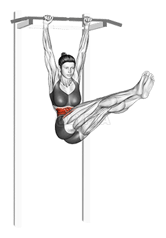 Hanging Straight Twisting Leg Hip Raise