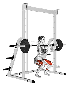 Smith Front Squat demonstration