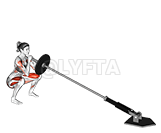 Thumbnail for the video of exercise: Sentadilla y press con minas terrestres