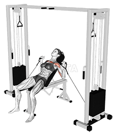 Cable Incline Bench Press demonstration