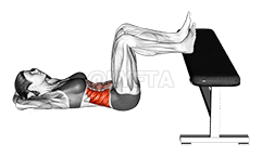 长凳上地板扭转紧缩脚 demonstration
