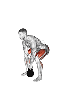 Kettlebell deadlift demonstration