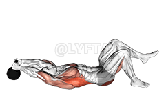 Kettlebell Single Leg Glute Bridge Pullover demonstration