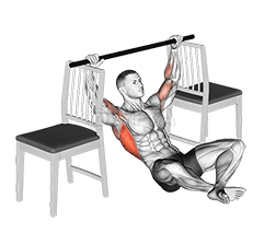 Seated Pull-up between Chairs demonstration