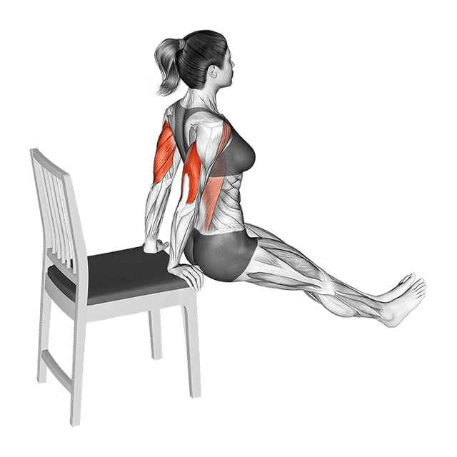 Dip on Floor with Chair demonstration