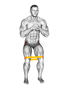 Thumbnail for the video of exercise: Resistance Band Standing Hip Abduction