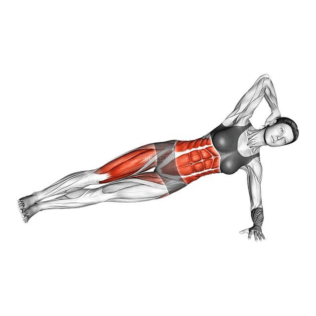 Elbow to Knee Side Plank Crunch demonstration