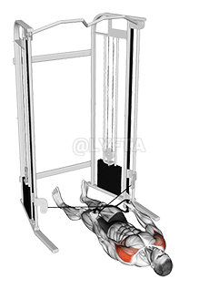 Cable Lying Cross Lateral Raise demonstration