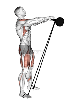 Thumbnail for the video of exercise: Kettlebell Banded Swing