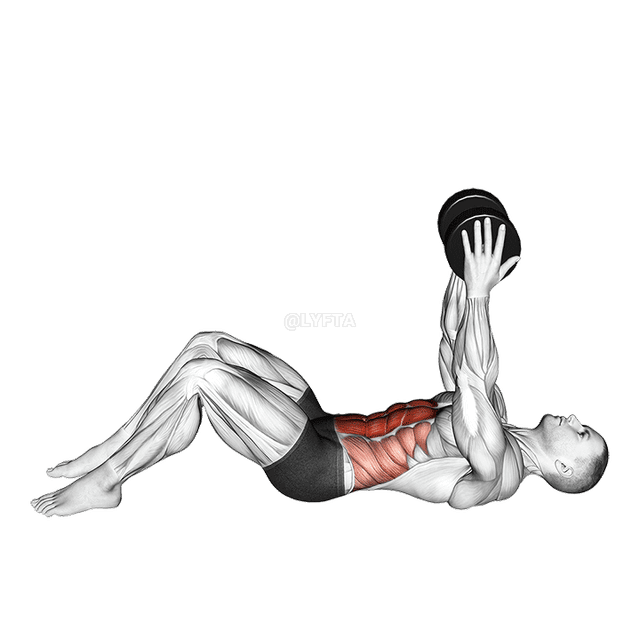 Dumbbell Straight Arm Crunch demonstration