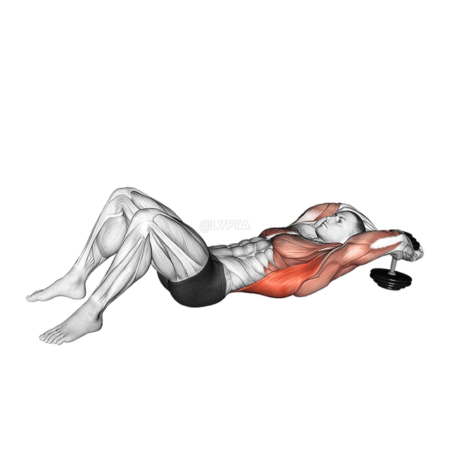 Dumbbell Pullover on floor demonstration