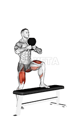 Thumbnail for the video of exercise: Kettlebell Step-Up