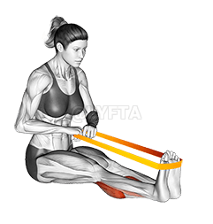 Resistance Band Calf Raise demonstration