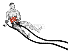 Battling Ropes Russian Twist demonstration