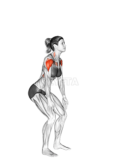 Standing Y-raise demonstration