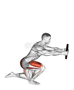 Weighted Counterbalanced Skater Squat demonstration