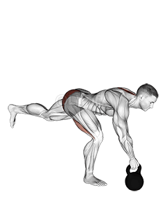 Kettlebell One Legged Deadlift demonstration