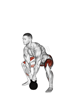 Thumbnail for the video of exercise: Kettlebell Sumo Deadlift