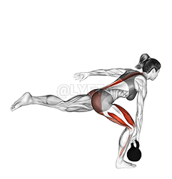 Thumbnail for the video of exercise: Kettlebell Single Leg Deadlift