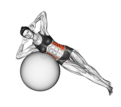 Stability ball side bend exercise guide and video