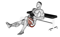 Image of Weighted one leg hip thrust