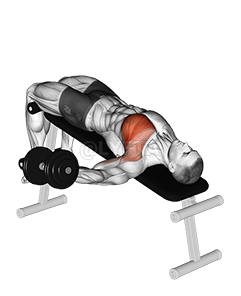 Image of Dumbbell Decline One Arm Fly