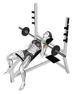 Image of Barbell Incline Close Grip Bench Press 